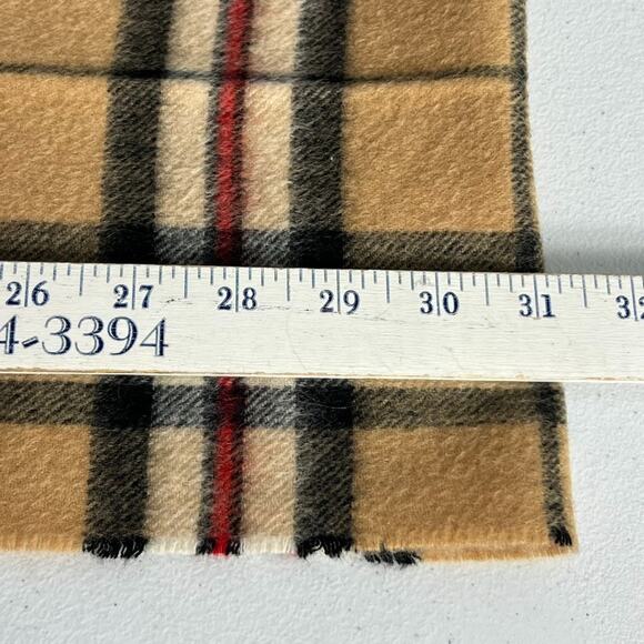 Heritage Collection Soft Cashmere Scarf With Fringe Brown Plaid 62" x 10" - Picture 2 of 7